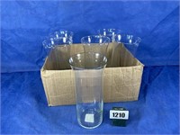 Flare Top Vases, Qty: 6, 9 1/8"T