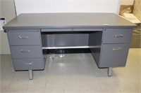 Gray metal desk
