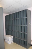 Metal storage shelves