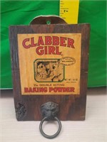 Clabber girl wood decor