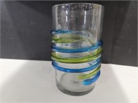 Blenko Glass Swirl Vase  9 1/2" high