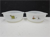 2 Fire King Marathon Grog Bowls