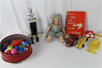 1960 Green Eggs & Ham, Baby Doll, Wood Race Cars+