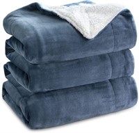 Bedsure Sherpa Fleece Queen Size Blankets for Bed