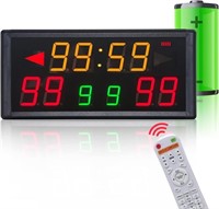 LED Portable Digital Scoreboard with Timer Clock,