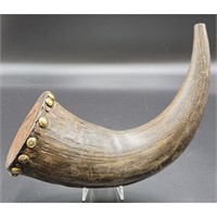 A Powder Horn Dated 1779 With Native Drawings