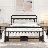 Yaheetech Queen Size Metal Bed Frame with Vintage
