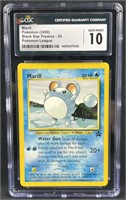 2000 Pokemon Marill Black Star League Promo CGC 10