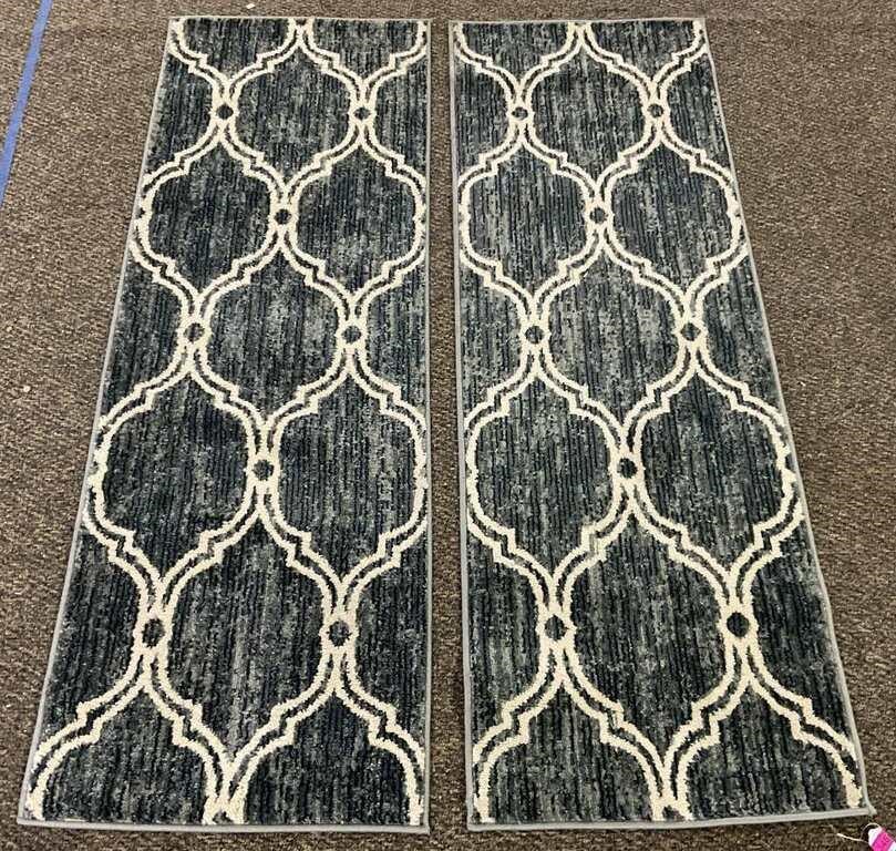 2pc 2 x 6 Orian Gala Solid Indigo Runners