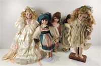 (5) Porcelain Dolls