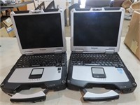 (2)Panasonic tough book laptop computers.