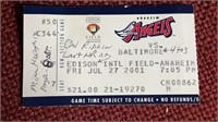 Angels vs. Baltimore Jul 27 2001 Used Game Ticket