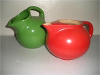 3 Ceramic Pitchers, Tallest 8 Inches