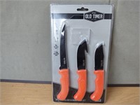 OLD TIMER 3-PIECE KNIFE SET WITH SHEATH