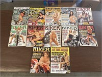 (12) Easyriders & Biker Magazines
