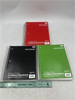 NEW Lot of 3-5Subject Wexford Notebook