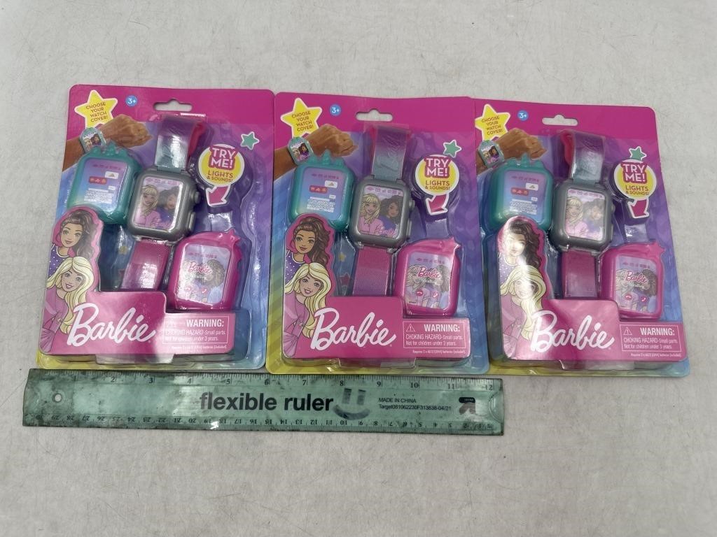 NEW Lot of 3- Barbie Play Watch Set