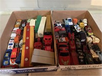 2 BOX LOTS OF TOY CARS