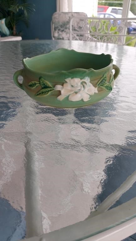 Roseville gardenia 626-6in bowl w/frog