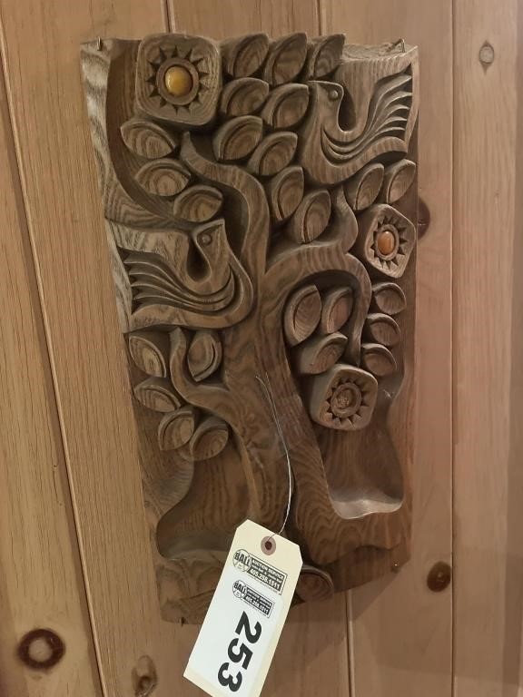 Hand carved wall hanging