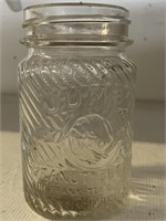 Vintage 1lb Jumbo Peanut Butter Glass Jar