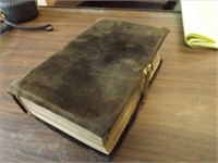 1854 Holy Bible - Hand Written Note