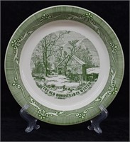 Old Homestead in Winter Currier & Ives Plate