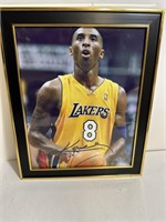 8x10 color framed photo Kobe Bryant Lakers signed