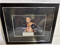 5x7 Color framed Mohammad Ali autograph photo