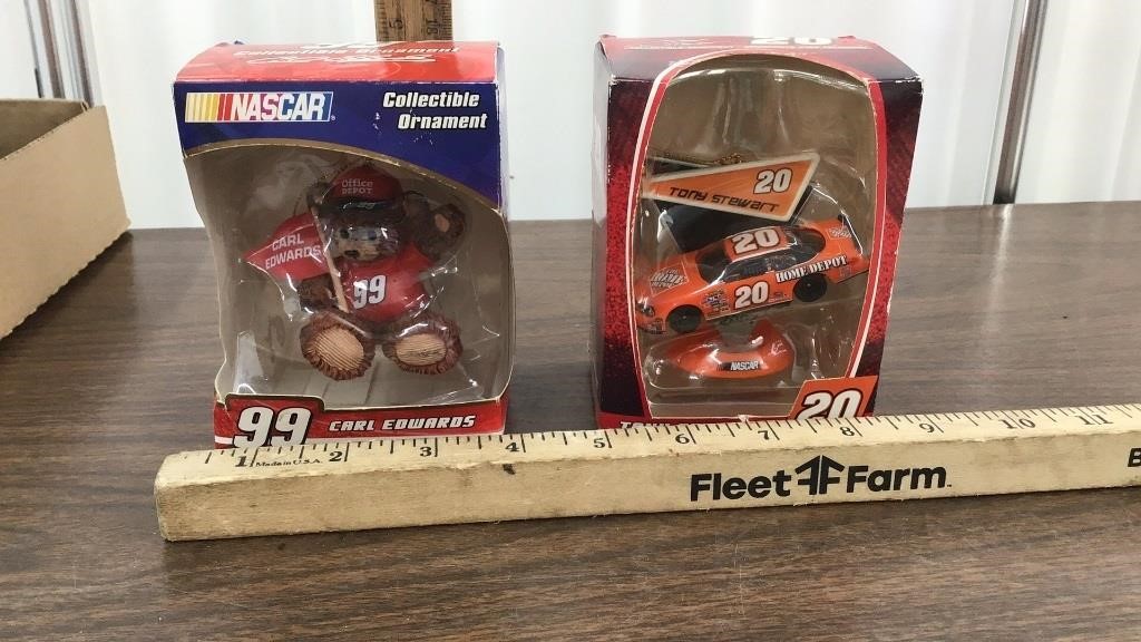 2 NASCAR Ornaments