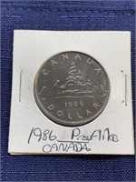 1986 Canada proof like coin