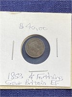 1853 1/4 farthing Great Britain