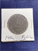 1986 Canada proof like coin