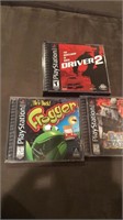 PlayStation one game lot driver 2 disc Frogger