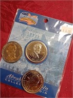 Three presidential collectible coins