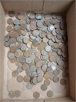 Assortment of pennies most I believe are wheats