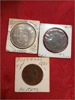 portugal, 1837 canadian, 1966 ballwick coins