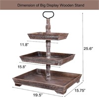 *3 Tier Serving Tray Rectangle Tiered Tray