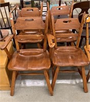 Set Of (4) Rock Maple Dinette Chairs