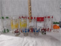 MCM Glassware Lot-Tumblers, Juice Glasses, Shot