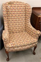 Upholstered Wing Back Arm Chair