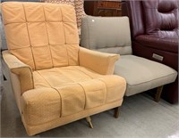 (2) Mid Century Upholstered Living Room Chairs
