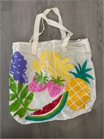 Vintage Fruit Vinyl Tote Bag Shopping Bag