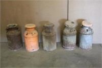 (5) Vintage Milk Cans