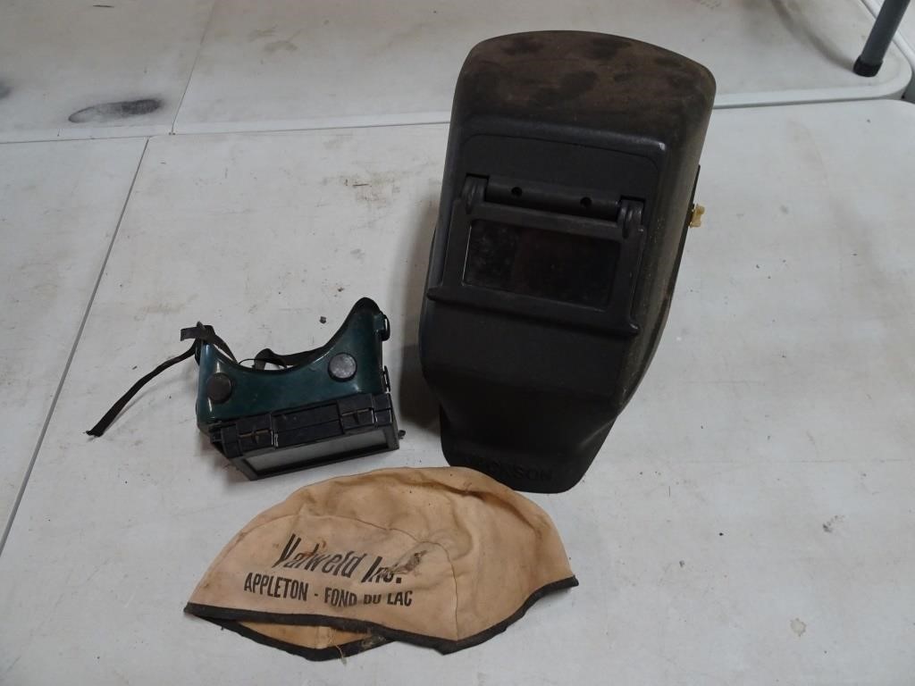 Lot of 2 Welding Masks & Cap