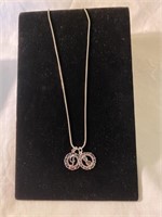 sterling silver pendants (2) 20" chain incl.