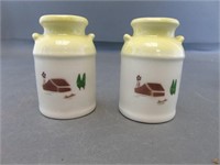 Yellow Harvest Pattern Salt and Pepper Shakers