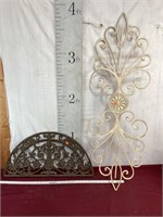 Heavy Wrought Iron & Cast Iron Wall Hangings
