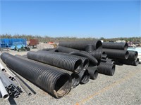 Large Lot of Assorted Plastic Culvert Pipe
