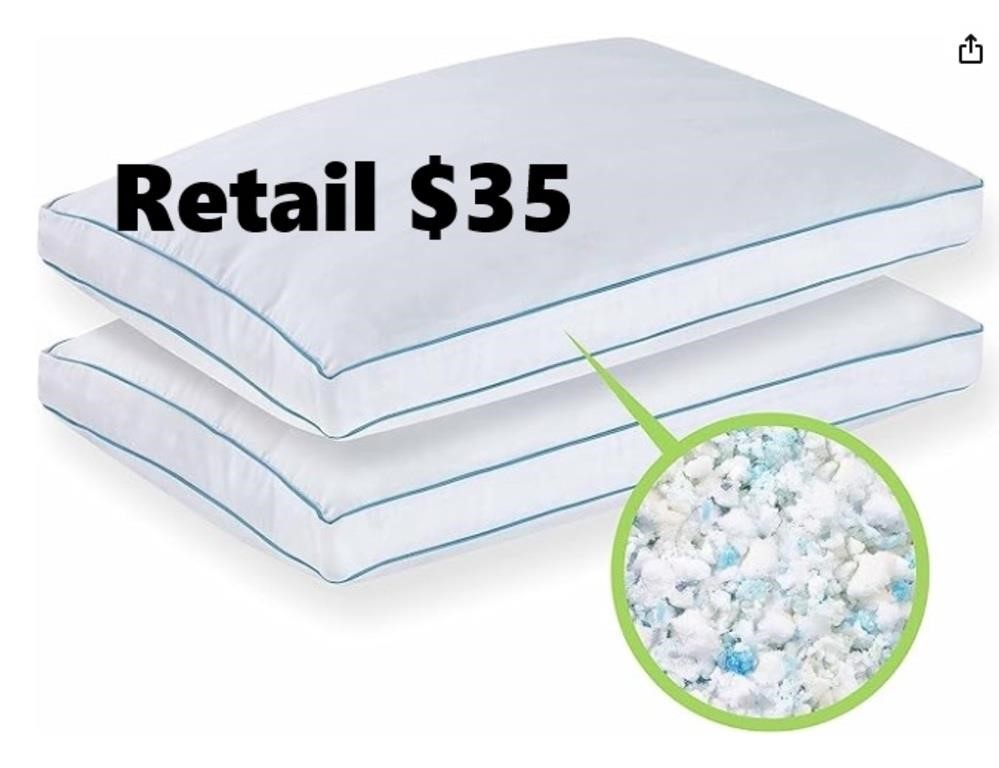 Twin pillow Pack of 2 Gel Memory Foam